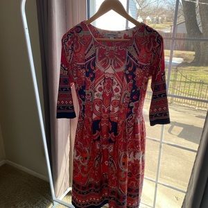 Orange and pink paisley shelby and palmer L dress